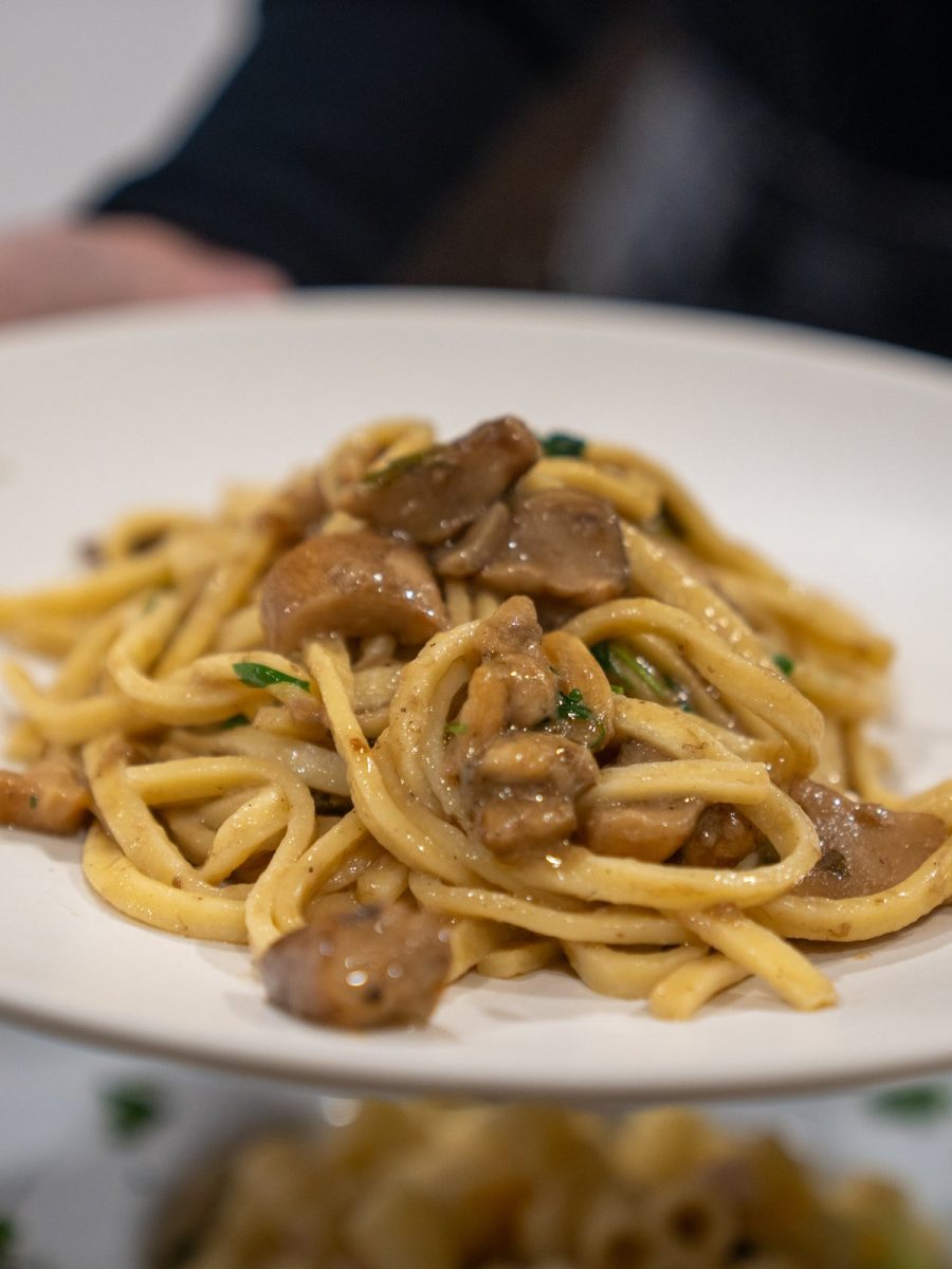La pasta fresca con i funghi
