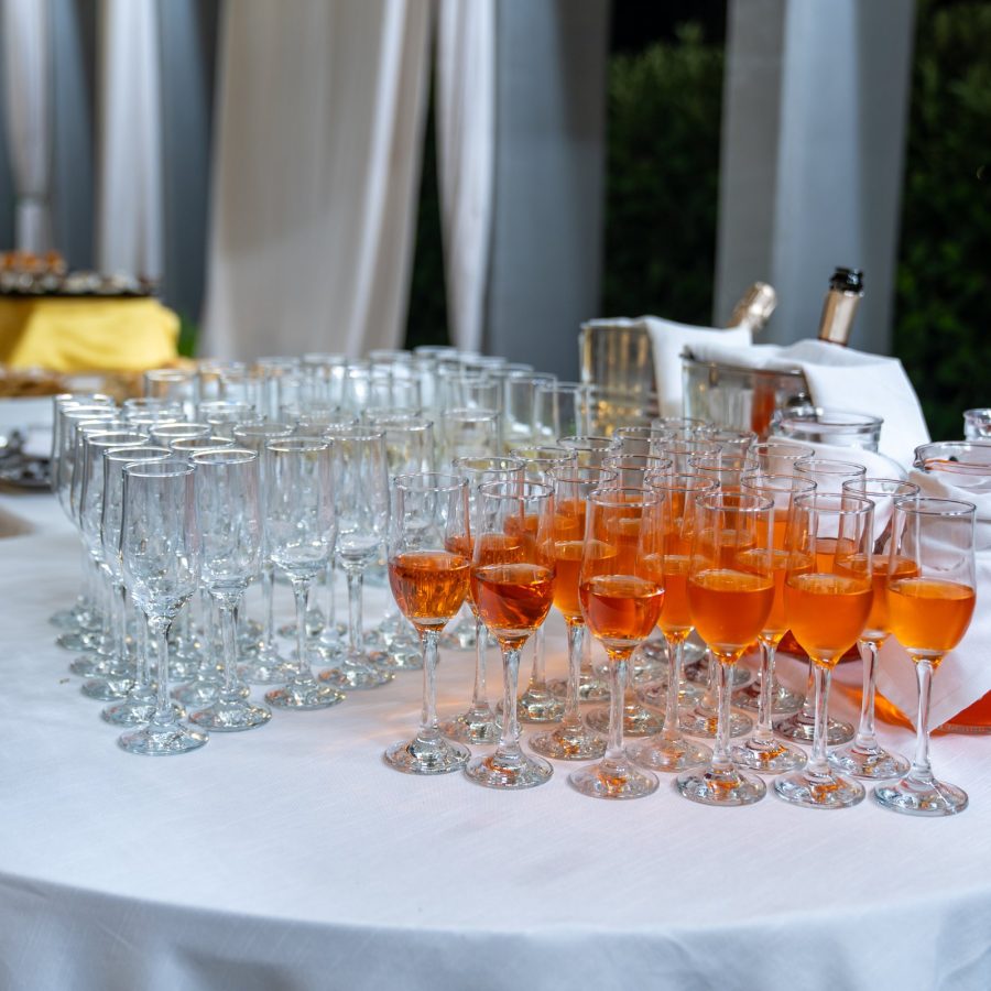 L'aperitivo di benvenuto in terrazza